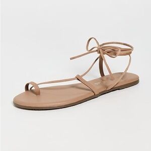 TKEES Jo Lace Up Sandals Tan size 7